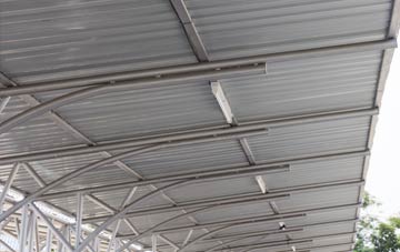 installing Booth Bank metal roofing